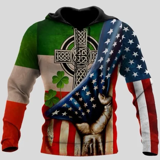 Discover St Patrick 39 s Day USA Flag 3D Shirt  St Patrick 39s Day Shirt