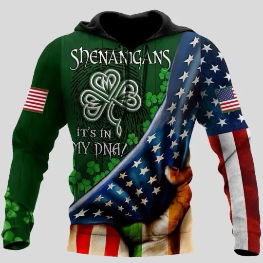 Discover Shenanigans It is my DNA USA Flag 3D All Over Print Shirts