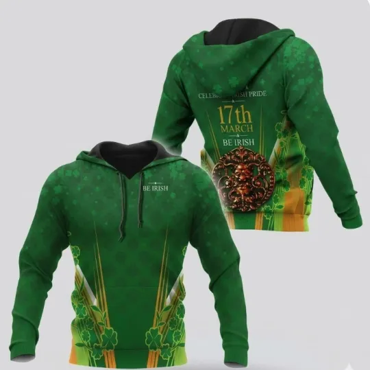 Discover St Patrick’s Day Hoodie, Irish Saint Patrick’s Day 3D All Over Printed Unisex