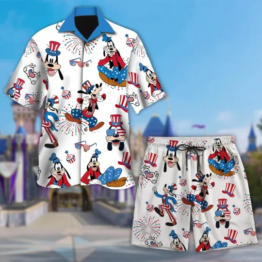 Discover Goofy 4th July Hawaiian Shirt And Short