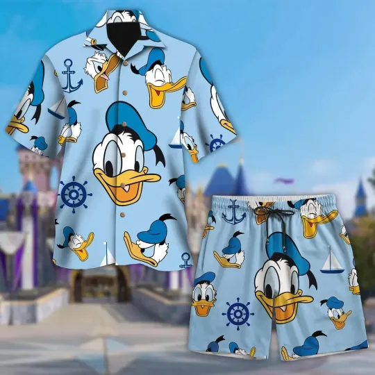 Donald Duck Hawaiian Shirt And Short