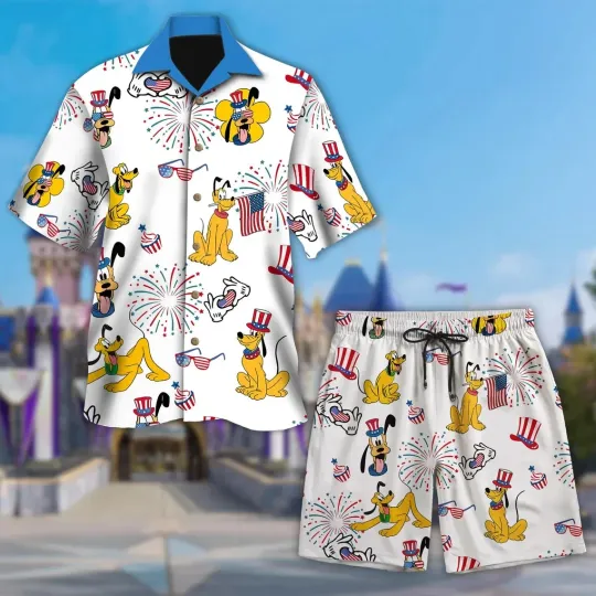 Discover Pluto 4th July Hawaiian Shirt And Short