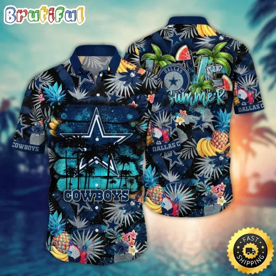 Discover football Dallas Cowboyss Hawaiian Shirt Flower Relaxed Island Shirt