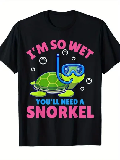 Discover Funny I need a snorkel "t-shirt-100 cotton loose short sleeve t-shirt