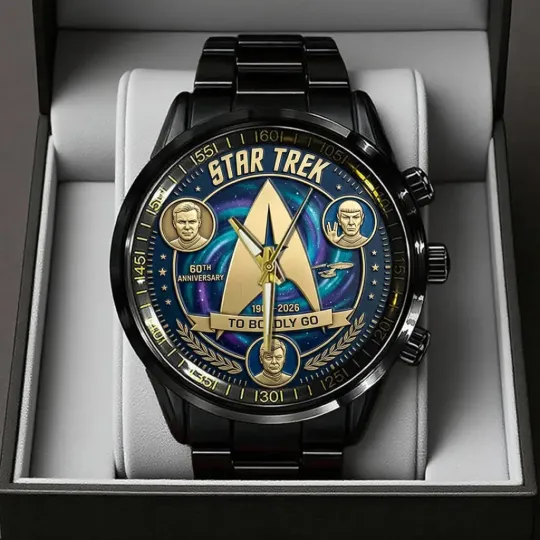 Discover Star T r ek 60th Anniversary Black Stainless Steel Watch