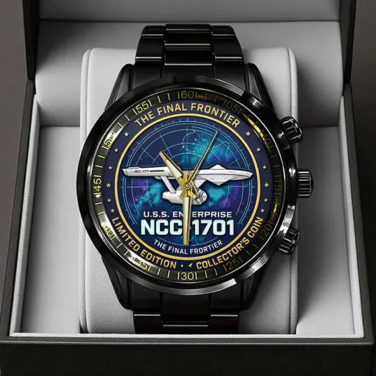 Discover Star T r ek 60th Anniversary Black Stainless Steel Watch