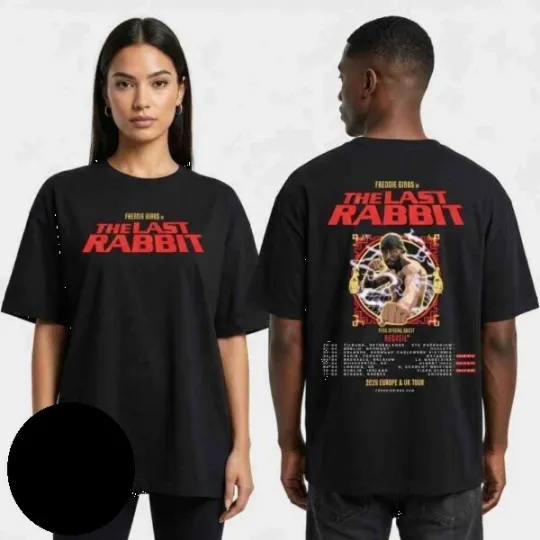 Discover Freddie Gibbs The Last Rabbit Europe UK Tour 2026 Dates Kung Fu Retro 80s Shirt