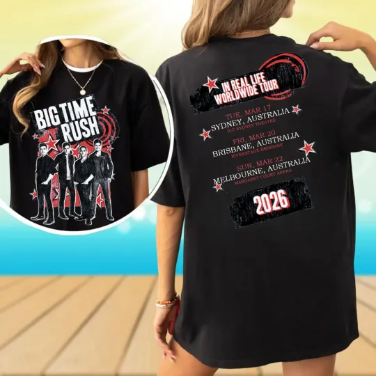 Discover Big Time Rush World Tour Australia 2026 Tshirt, Gift For Fans