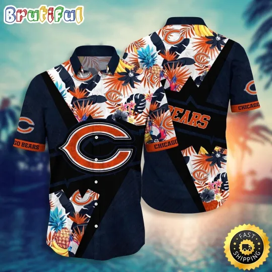Discover football Chicago Bearss Hawaiian Shirt Flower Island Inspired Shirt