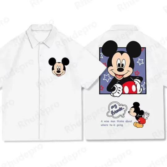 Discover Disney Mickey Mouse Cute Graphic My Friends White Hawaiian Shirt