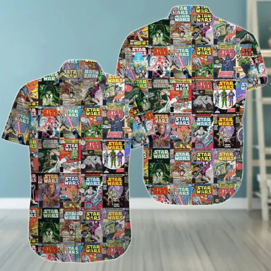 Discover Disney Star Wars Comic Nerdy Beach Summer Style Hawaiian Shirt