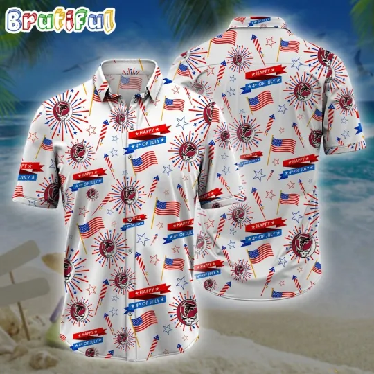 Discover football Atlanta Falconss 4th Of July Grateful Skull Head Hawaiian Shirt
