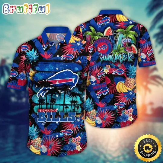 Discover football Buffalo Billss Hawaiian Shirt Flower Relaxed Island Shirt