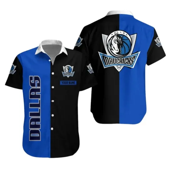 Discover Dallas Basketball Team Maverickss Hawaiian Button Down Shirt Unisex Adults S-5XL