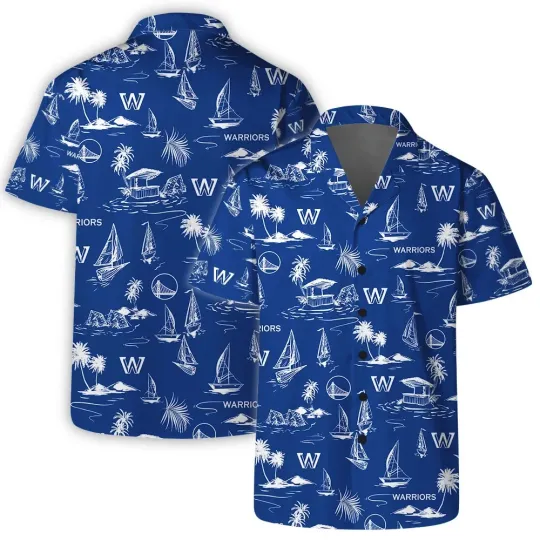 Discover Golden State Basketball Team Warriorss Hawaiian Button Down Shirt Unisex Adults