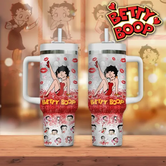 Discover Classic Cartoon Lady Fan Gift Tumbler 40oz With Handle