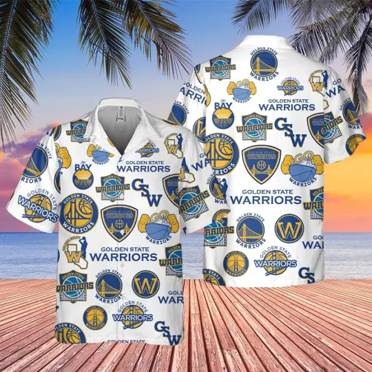 Discover Golden State Basketball Team Warriorss Hawaiian Button Down Shirt Unisex Adults