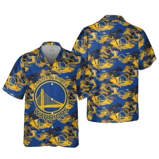 Discover Golden State Basketball Team Warriorss Hawaiian Button Down Shirt Unisex Adults