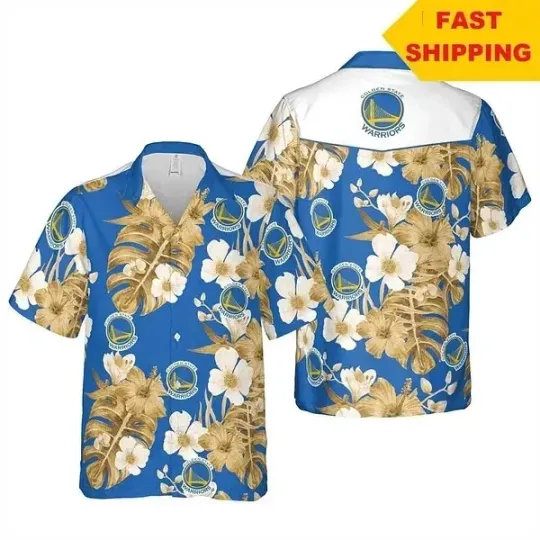 Discover Golden State Basketball Team Warriorss Hawaiian Button Down Shirt Unisex Adults