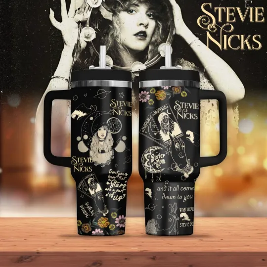 Stevie Nicks 40 oz Tumbler With Handle Gift For Fans