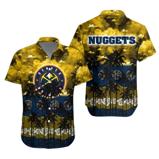 Discover Denver Basketball Team Nuggetss Hawaiian Button Down Shirt Unisex Adults S-5XL