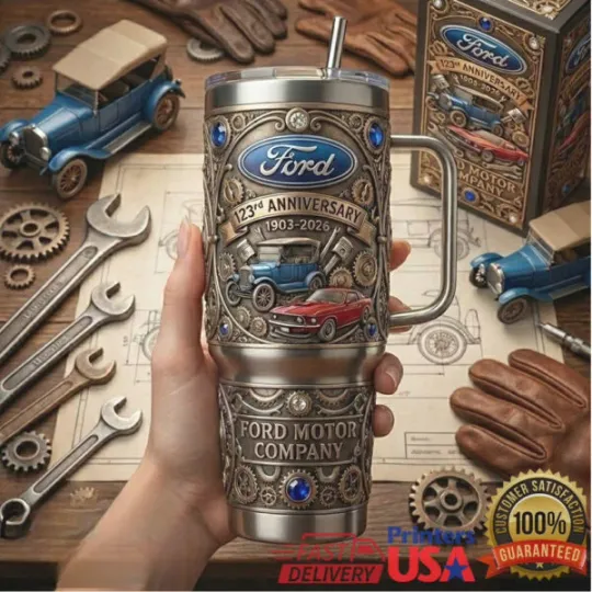 Discover Fo.rd Motor Company 123rd Anniversary (1903 2026) Steampunk ( black handle )