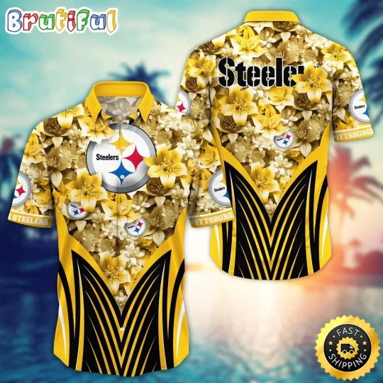 football Pittsburgh Steelerss Hawaiian Shirt Tropical Aloha Shirt