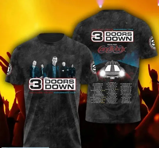 Discover Brad Arnold 1978-2026 3 Doors Down Anniversary Tour 3D AOP T-Shirt