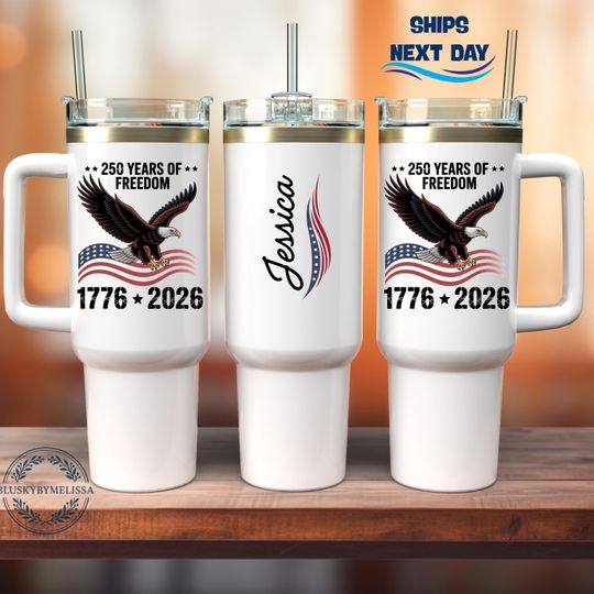 Discover Personalized America 1776 tumbler, USA 250th Anniversary Cup, Patriotic 4th of July,Freedom tumbler, USA Eagle Tumbler,Independence Day Cup