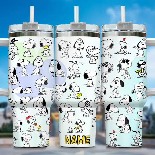Discover Personalized Good Grief Forever Beagle 40oz Tumbler With Handle