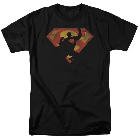 Discover Superman S Shield Knockout T-Shirt DC Comics