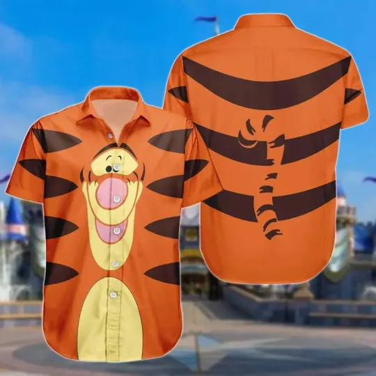 Discover Disney Winnie The Pooh Tigger Costume Character Summer Aloha Hawaiian Shirt