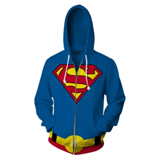 Discover Superman 3D Zip Hoodie, Hooded Coat Jacket for Men and Women