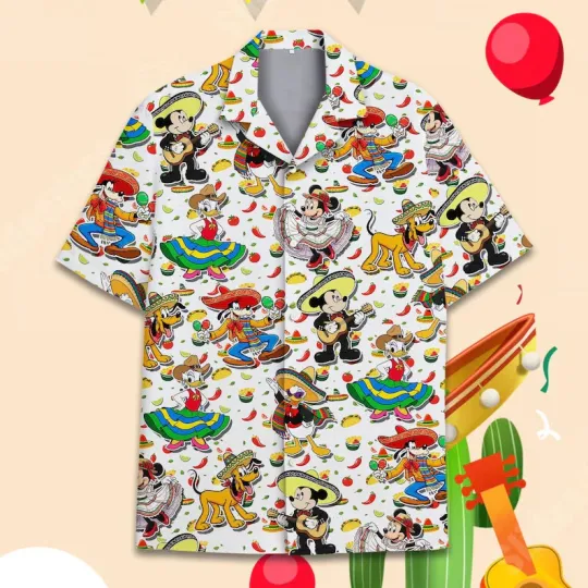 Discover Disney Mickey Minnie & Friends Party Hawaiian Shirt