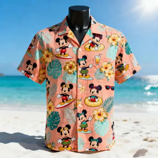 Discover Disney Mickey Mouse Tropical Aloha Hawaiian Shirt