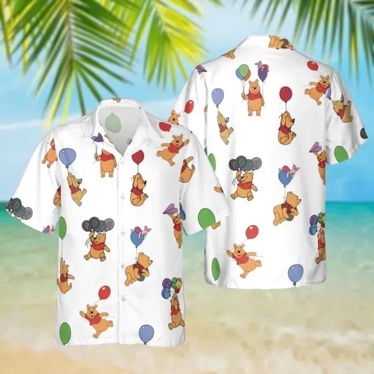 Discover Disney Pooh Holding A Balloon Hawaiian Shirt