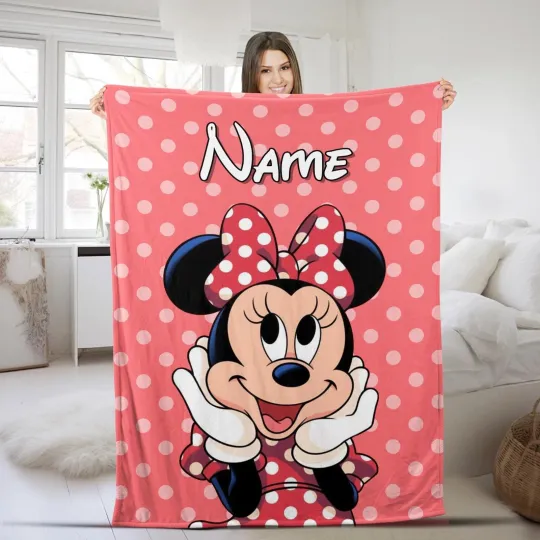 Discover Personalized Minnie Mouse Fleece  Blanket Minnie Mouse Fleece Blanket Miceky
