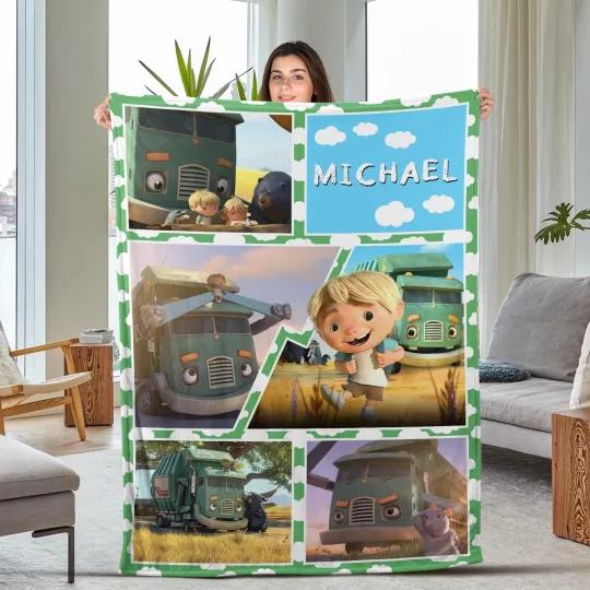 Discover Trash Truck Disney Blanket - Disney Lovers- Disney Gift, Disneyland Fleece