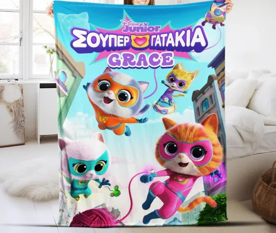 Discover Personalized Disney Junior SuperKitties Fleece Blanket, SuperKitties Quilt