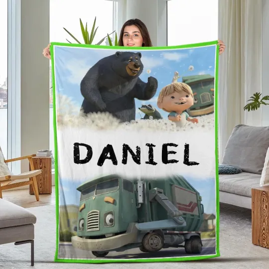 Discover Personalized Hank And Trash Truck Trash Fleece Blanket, Disney Lovers Quilt