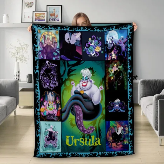Discover Personalized Octopus Villain Fleece Blanket, Custom Name Villain In Animated