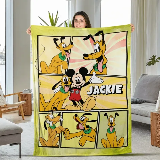 Discover Personalized Disney Pluto Fleece  Blanket, Disney Character Plush