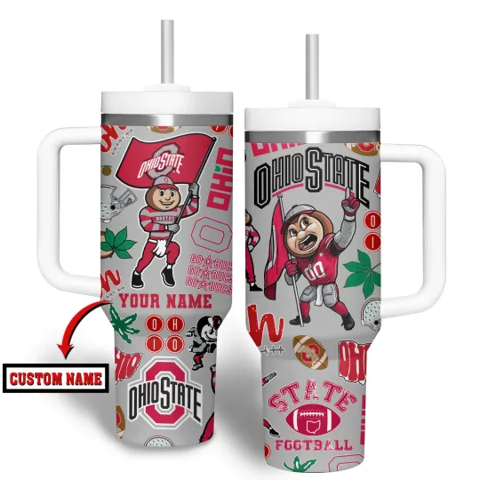 Discover Custom Go Bucks Energy Fan Tumbler 40oz 30oz 20oz With Handle