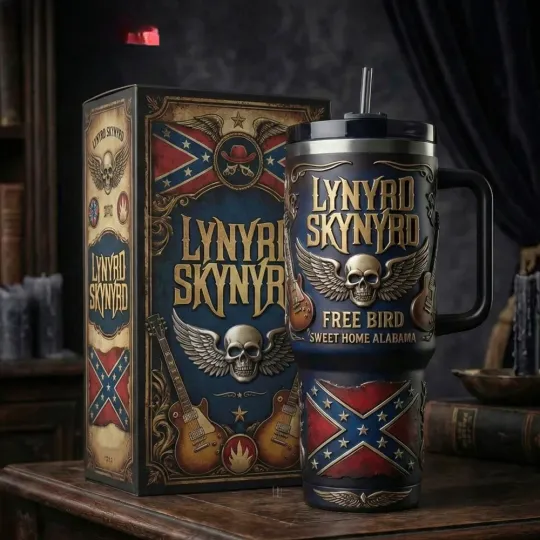 Discover Lynyrd Skynyrd 40Oz Yeti Tumbler With Handle Official Rock Music Gift 2026