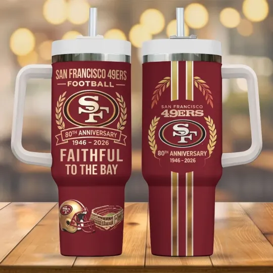 Discover 49ers 80th Anniversary 40oz Stanley Tumbler