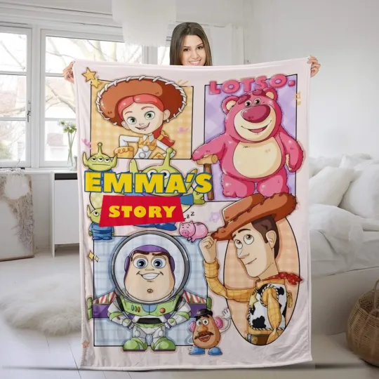Discover Personalized Disney Pixar Toy Story Fleece  Blanket,Custom Baby Girl Boy Disney