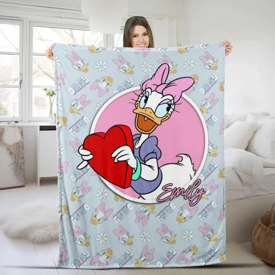 Discover Customized Daisy Duck Blanket Personalized Flannel Couch Fleece  Blanket Bedding
