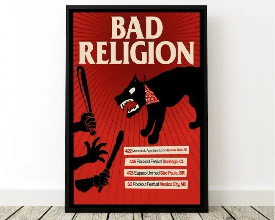 Discover Bad Religions 2026 Tour US Poster - Premium Matte Vertical Poster