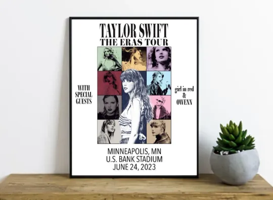 Discover Customized Taylor Stadium Eras Tour Poster Vertical Poster