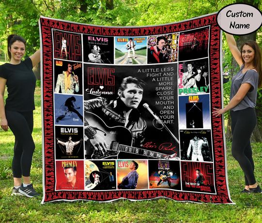 Discover Personalized Elvis Presley Quilt Blanket, Elvis Presley Blanket, Personalized Blanket, Gifts For Fans, Birthday Gift